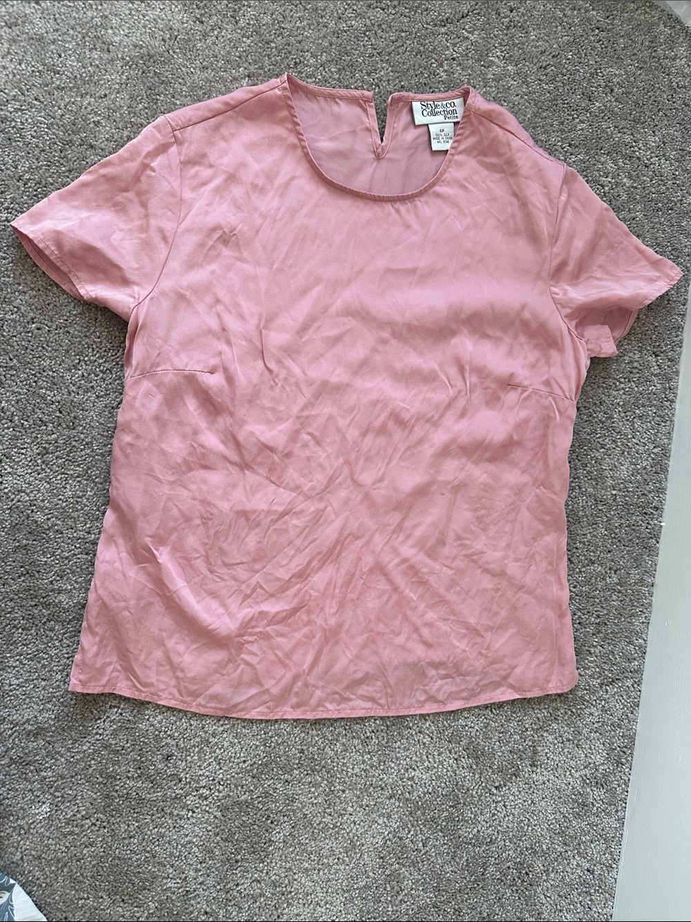 Dusty Pink silk top